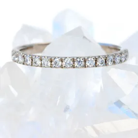 18ct White Gold 15 Pavé Diamond Wedding Ring