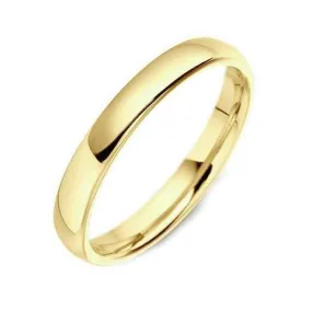 18ct Yellow Gold Light Court Shape Wedding Ring