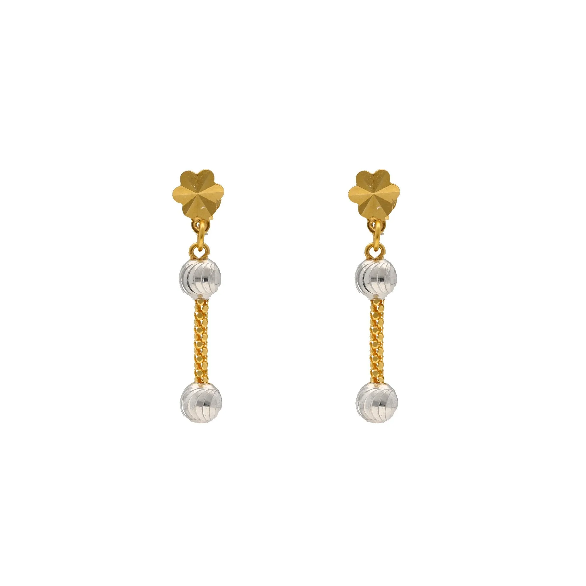 22K Yellow & White Gold Perla Jewelry Set