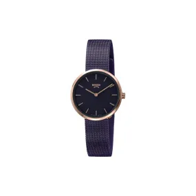 3279-06 - Ladies Rose Gold / Black Mesh Watch