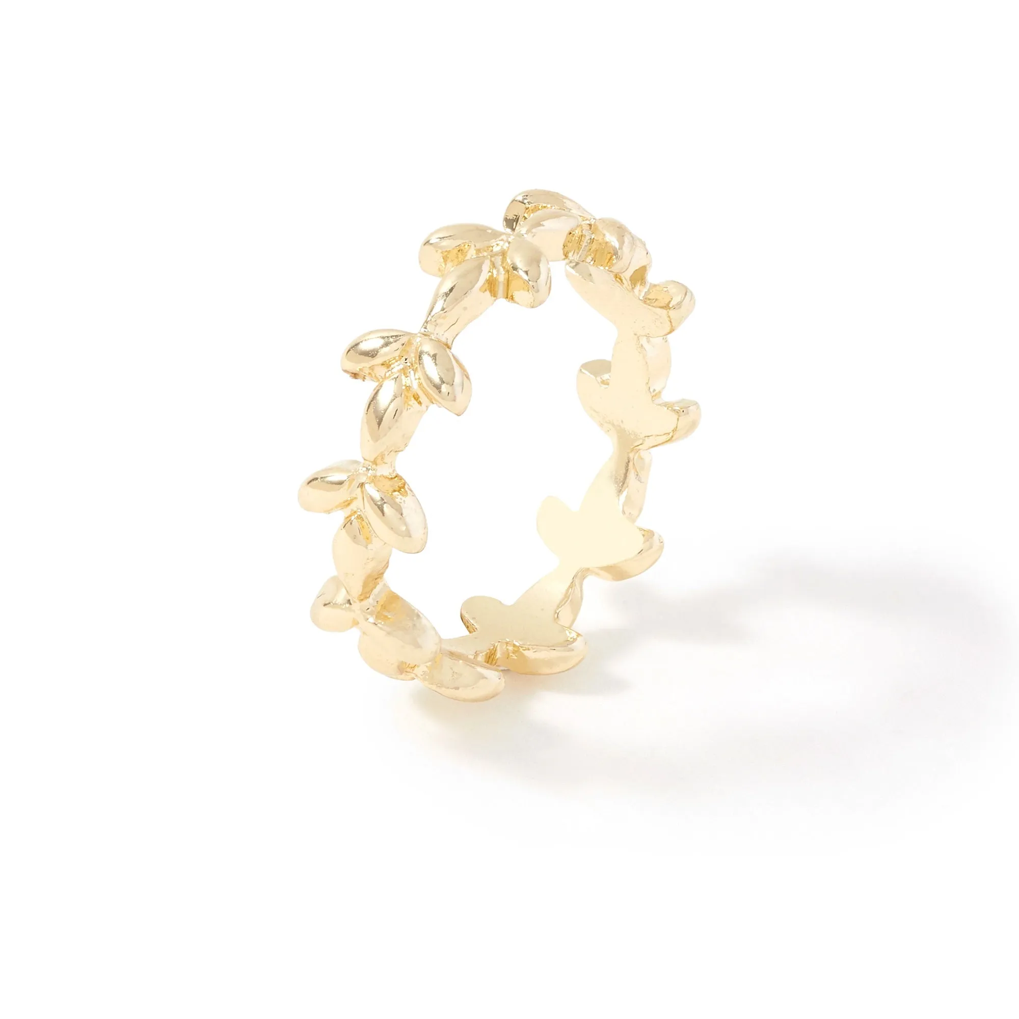 Accessorize London Women's Gold Vine Ring-Medium