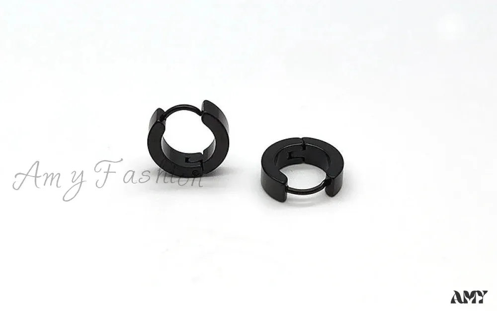 Amy Fashion - Stainless Steel Rainbow Colorful Hoop Earrings