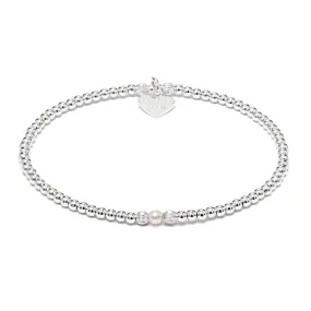 Annie Haak Silver Aster Pearl Bracelet 17cm