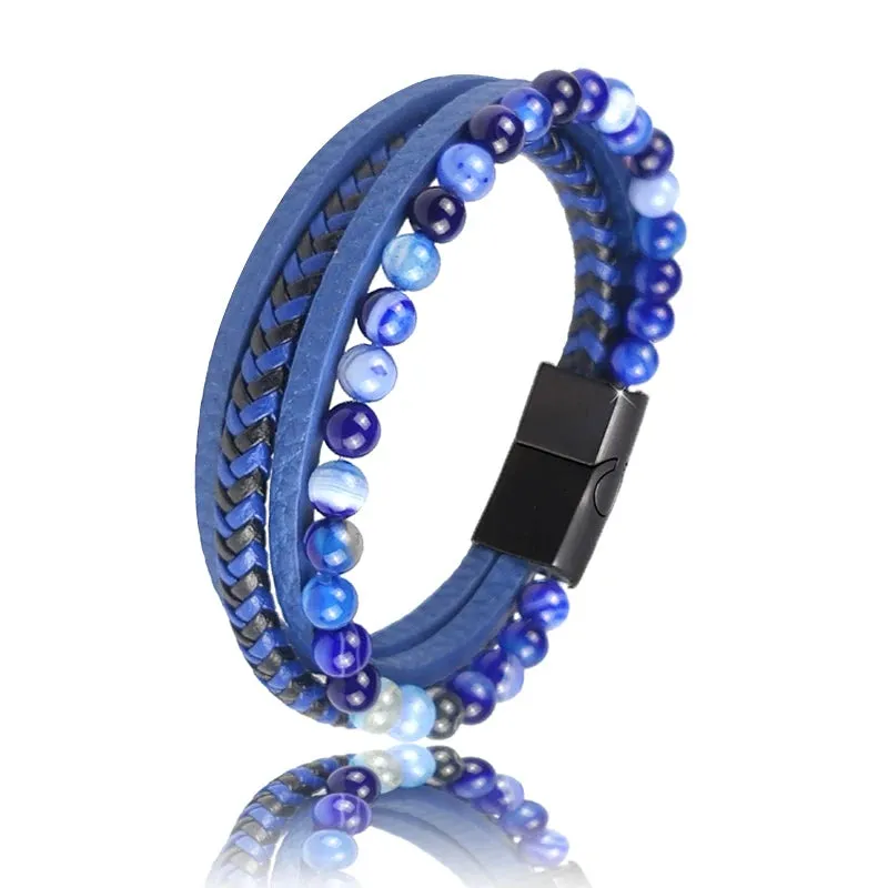 Boho Jewelry Beads Leather Charm Bracelet