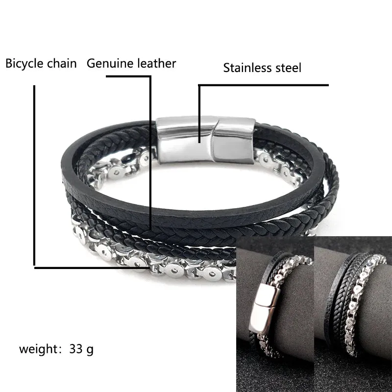 Boho Jewelry Beads Leather Charm Bracelet