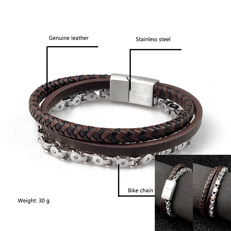 Boho Jewelry Beads Leather Charm Bracelet