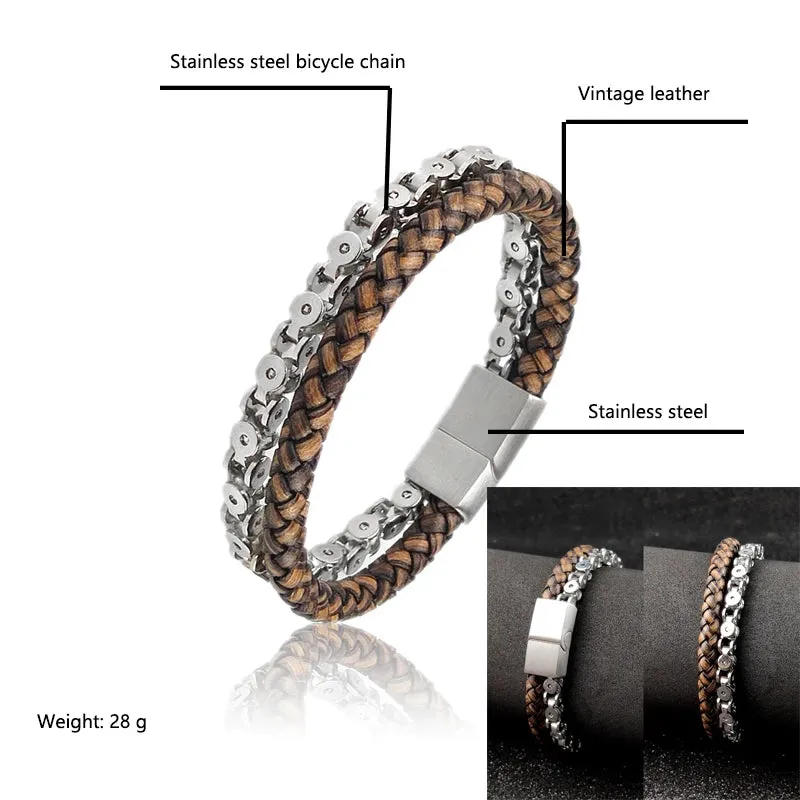 Boho Jewelry Beads Leather Charm Bracelet