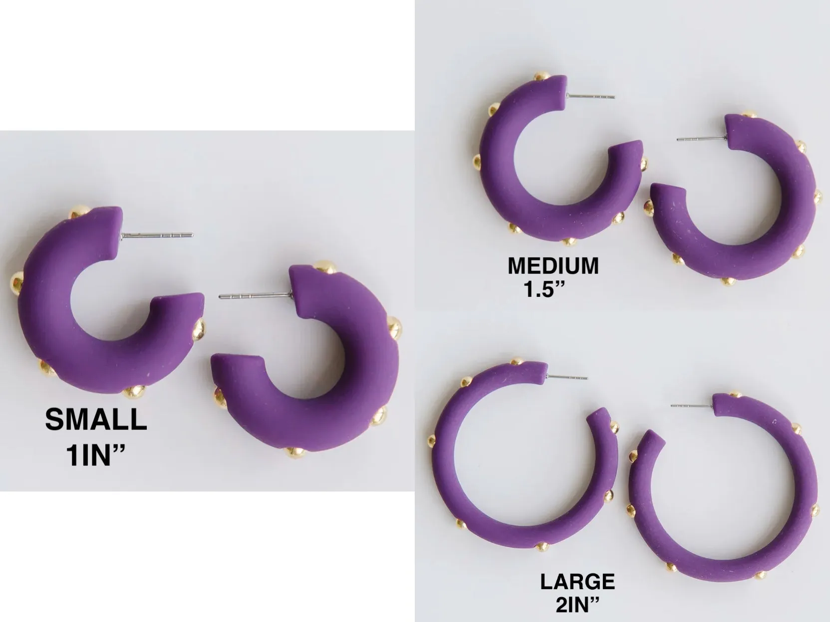 Candace Hoop Earrings In Small Medium Or Large