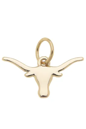 CANVAS STYLE CHARM BAR - Texas Longhorns Shiny Gold Logo Charm