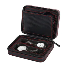 Carbon Fiber Watch Case for 4 Watches