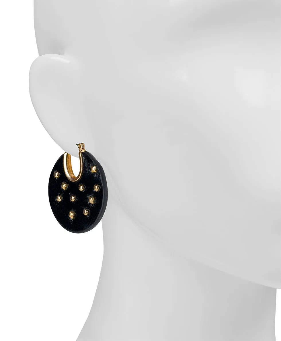 Carmella Gypsy Hoop Earrings - Studded and Stacked