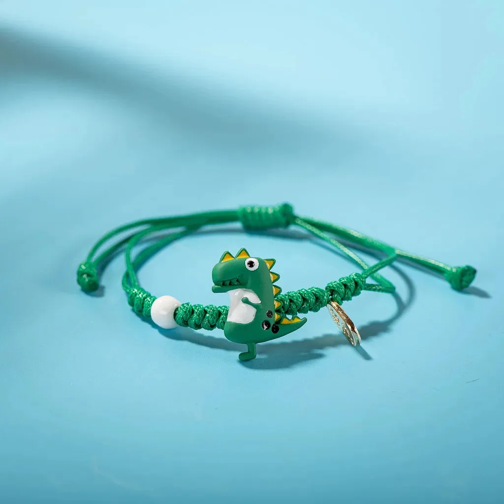 Cartoon Multicolor Dinosaur Hand Knitted Bracelet Children's Favorite Gift