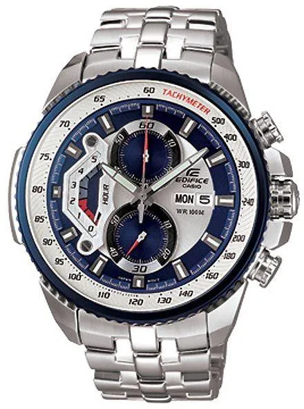 Casio Edifice Men's watch EF-558-2AV Day-Date Blue Classic Chronograph