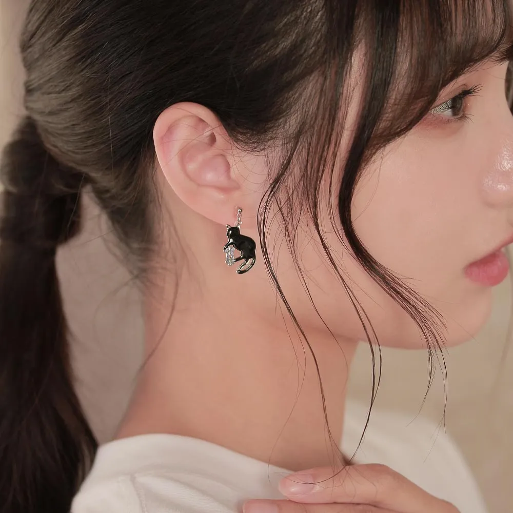 Cat and Butterfly Invisible Clip On Earrings