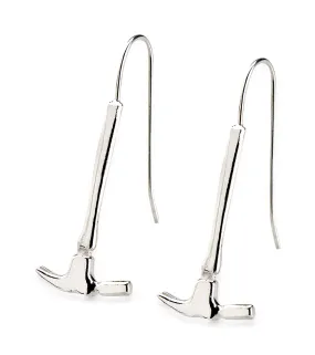 Cavalry Driving Hammer Earrings, Sterling Silver