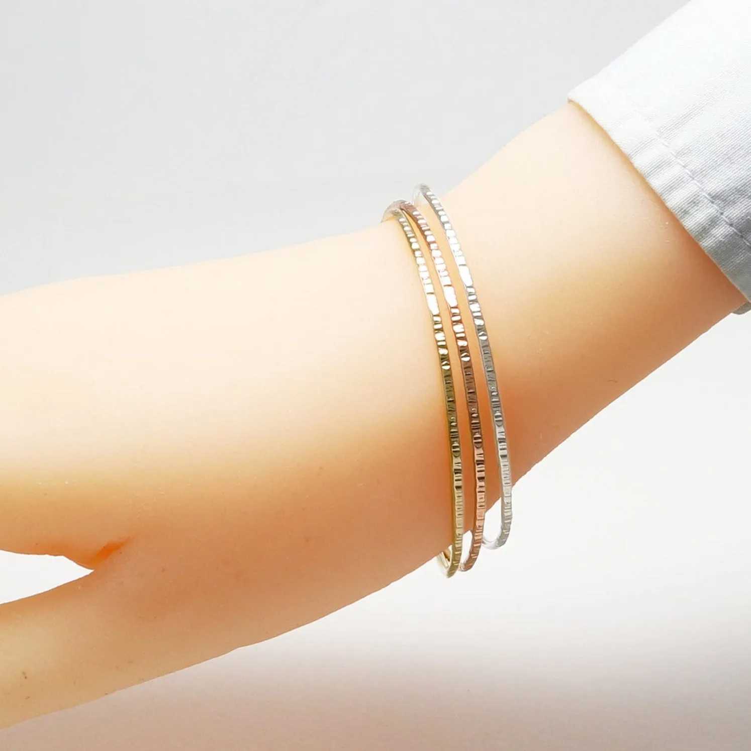 Celebration Line Hammered Bangles