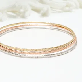 Celebration Line Hammered Bangles