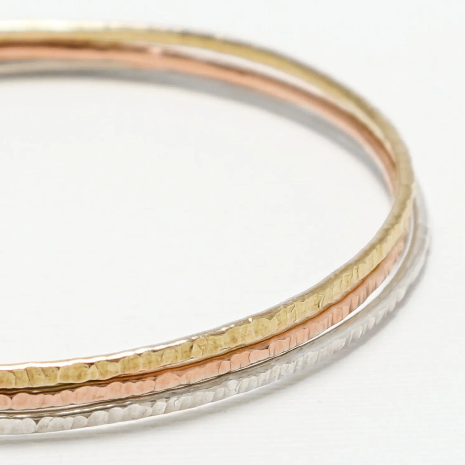 Celebration Line Hammered Bangles