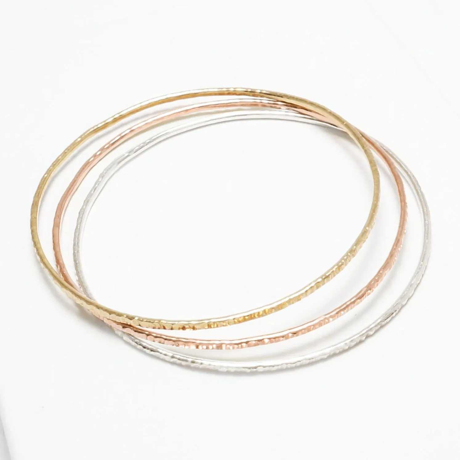 Celebration Line Hammered Bangles