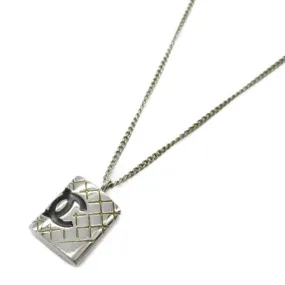 Chanel Silver Plated Necklace Silver