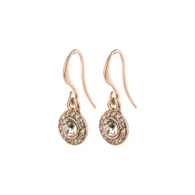 CLEMENTINE crystal earrings rosegold-plated