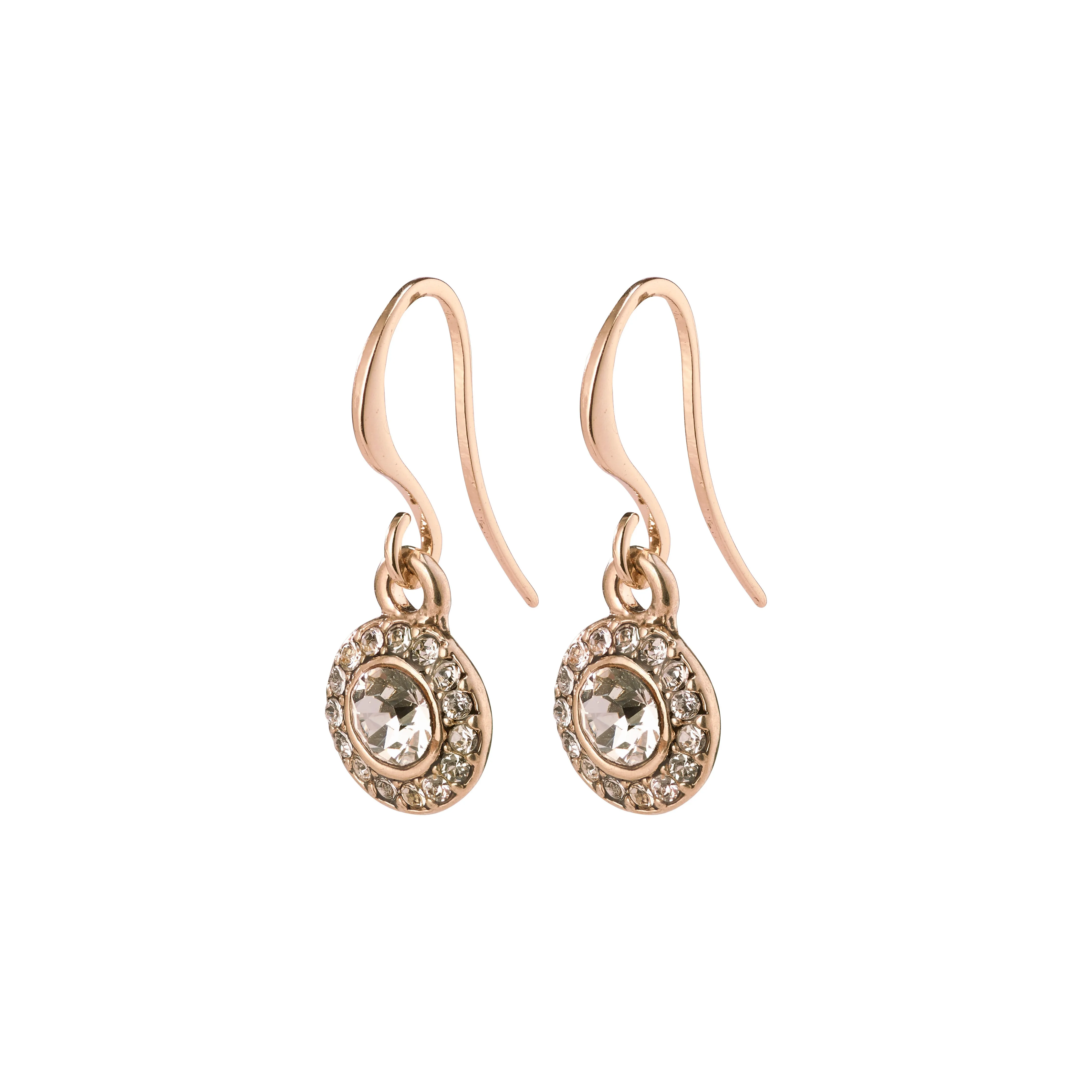 CLEMENTINE crystal earrings rosegold-plated