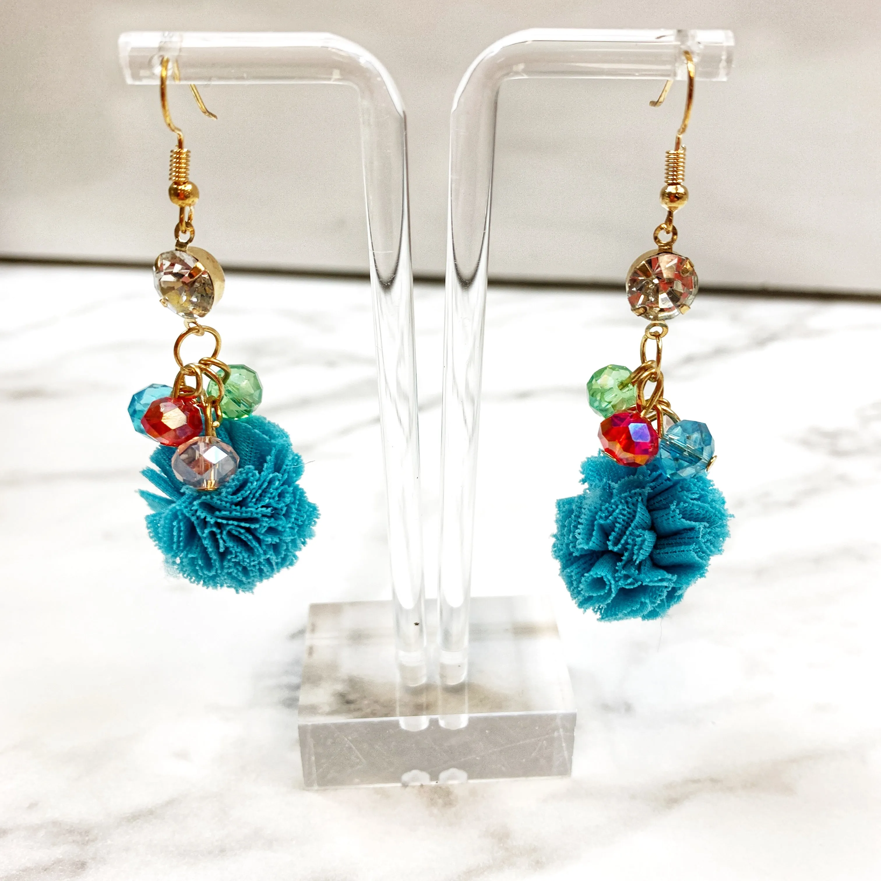 Colorful Puff Earrings