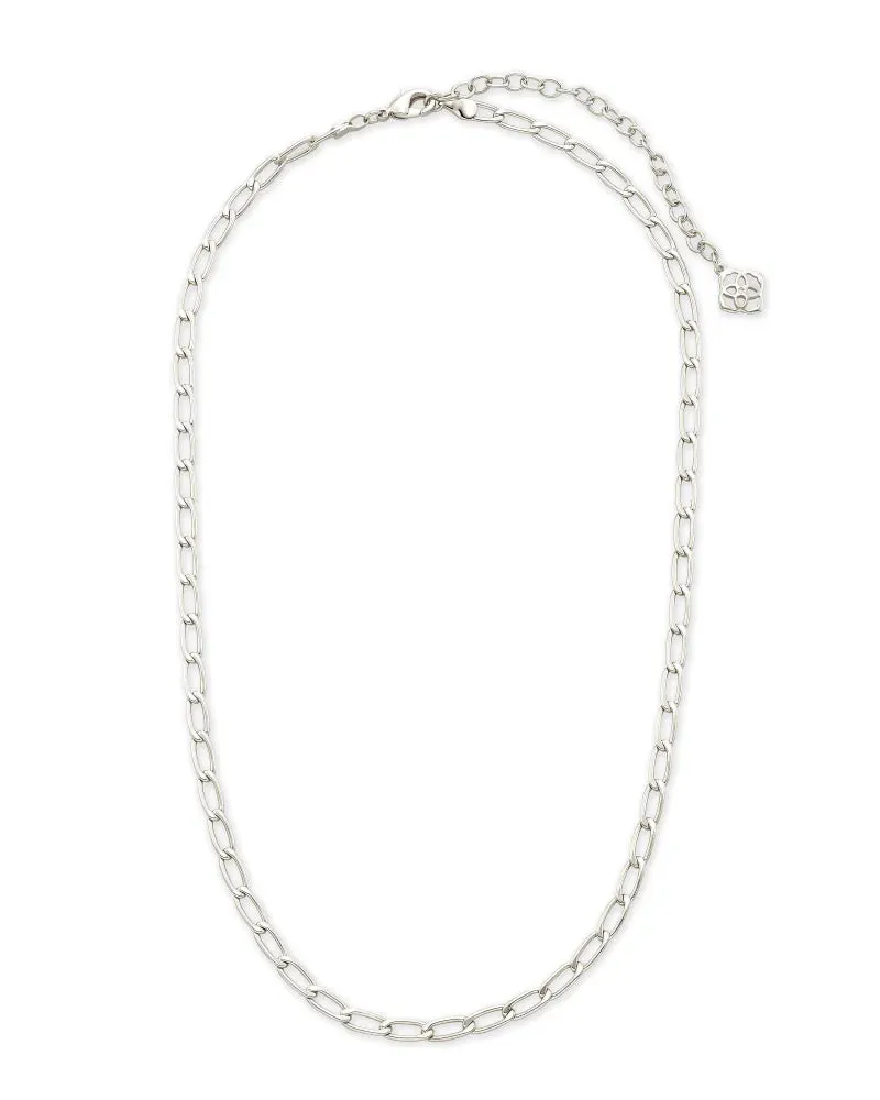 COURTNEY PAPERCLIP NECKLACE SILVER