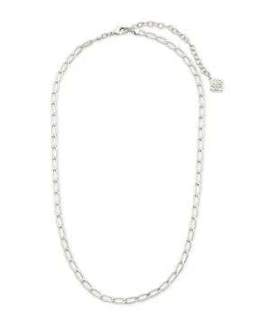 COURTNEY PAPERCLIP NECKLACE SILVER