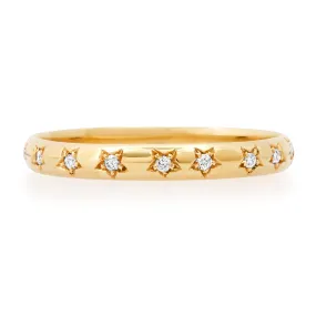 Diamond Star Eternity Band Ring