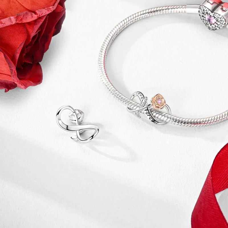 Eternal Love Infinity Rose Charm