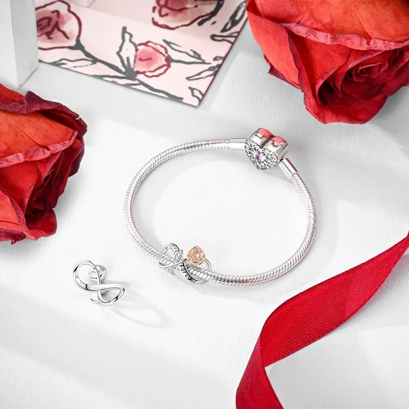 Eternal Love Infinity Rose Charm