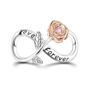 Eternal Love Infinity Rose Charm