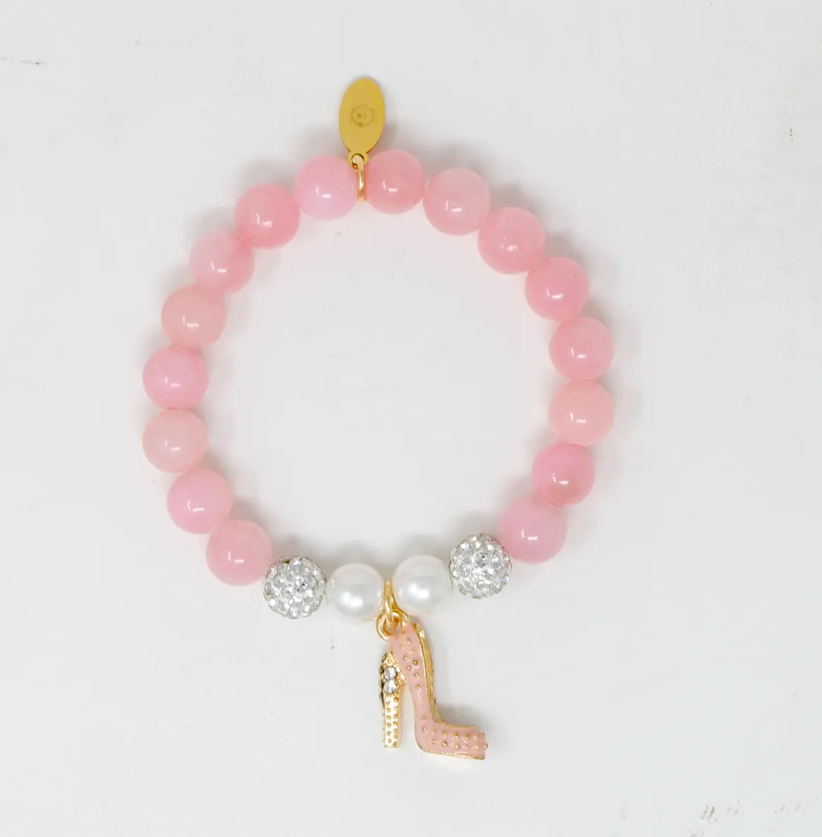 Fancy Pink Hearts Bracelet