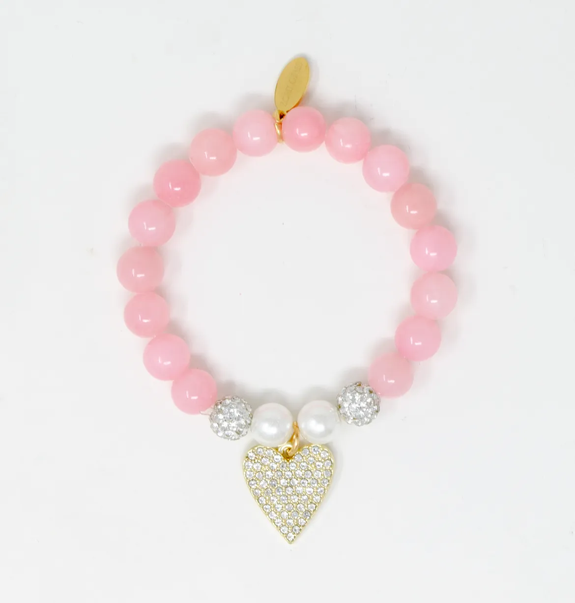 Fancy Pink Hearts Bracelet