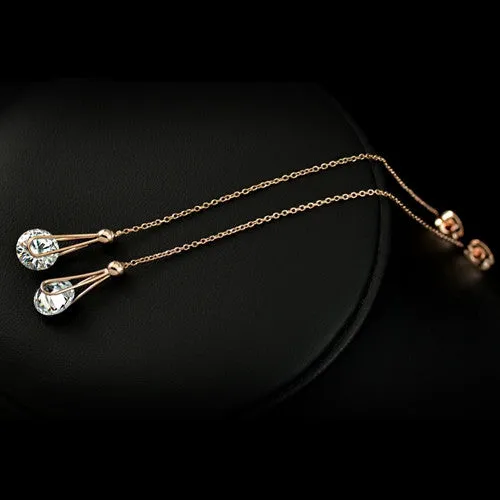 Fashion 2 carat AAA  Cubic Zircon Diamond Drop Line Long Earrings