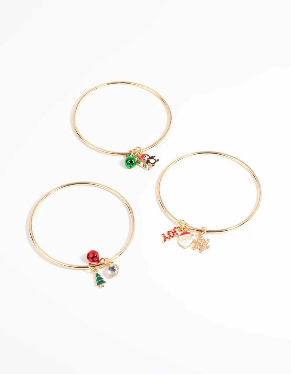 Festive Gold Charm Bangles
