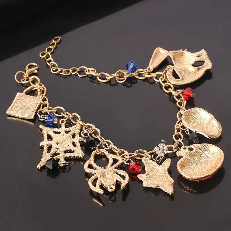 Festive Halloween Themed Multi-Charm Bracelets