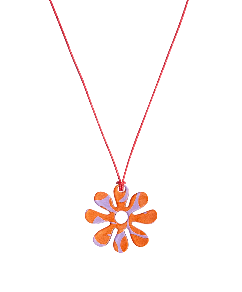 Fleurie La Danseuse Orange Necklace
