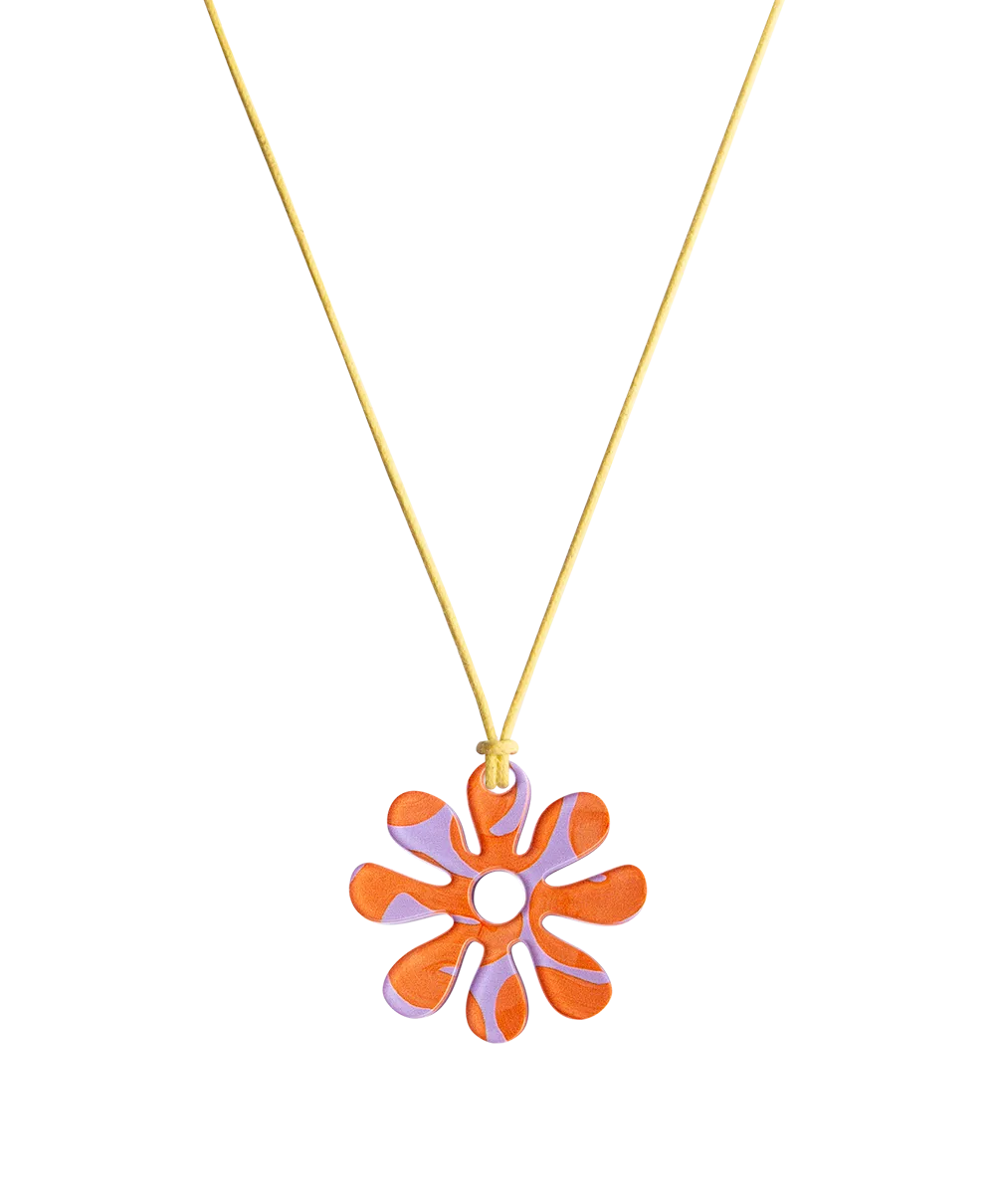 Fleurie La Danseuse Orange Necklace