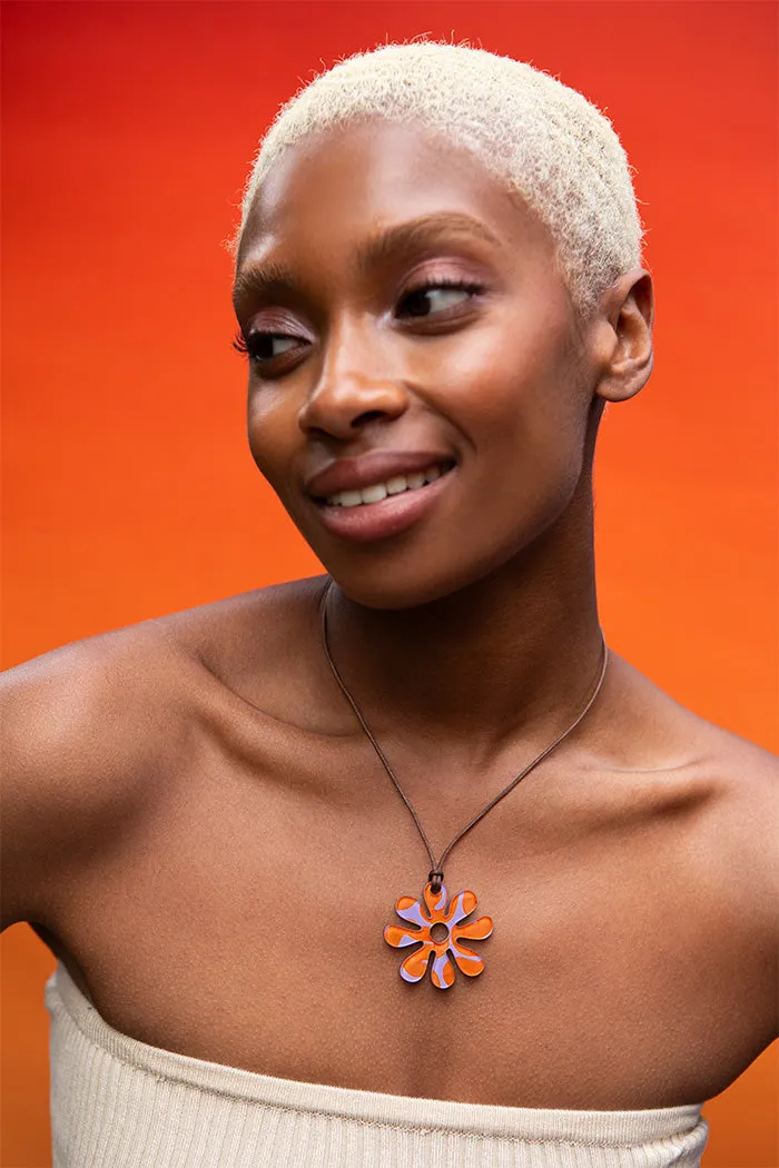 Fleurie La Danseuse Orange Necklace