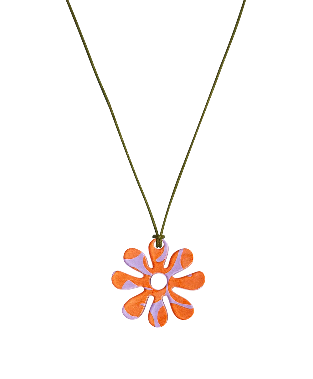 Fleurie La Danseuse Orange Necklace
