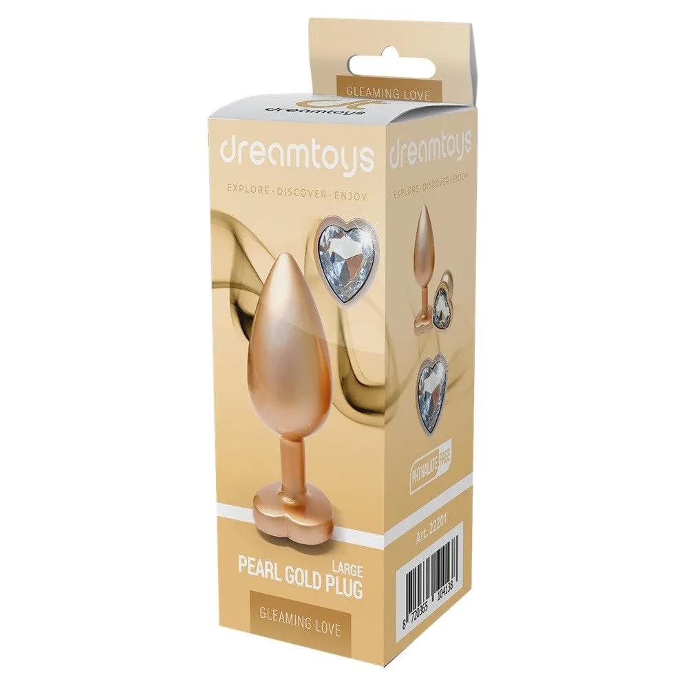 Gleaming Love Pearl Gold Plug korek analny L