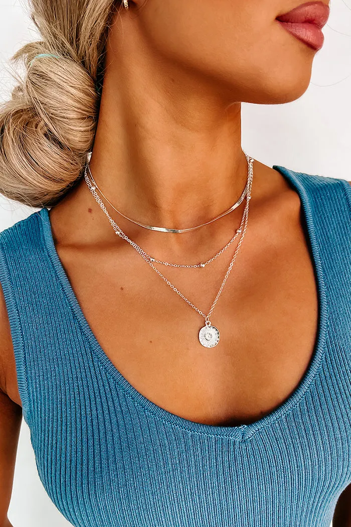 Gleaming Moments Layered Necklace (Silver)