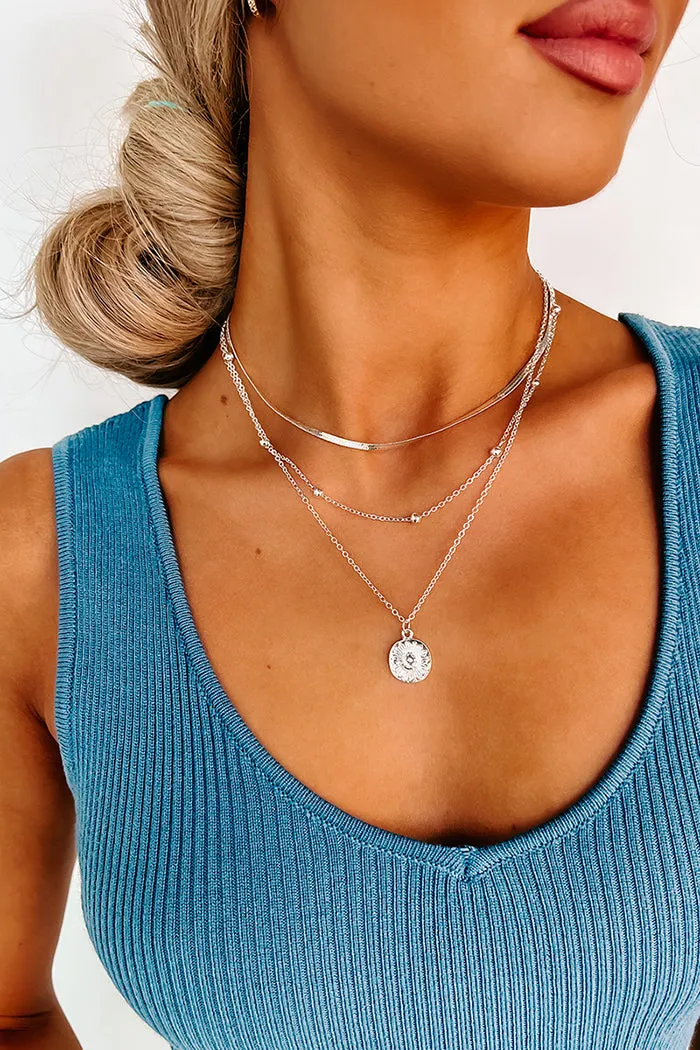 Gleaming Moments Layered Necklace (Silver)