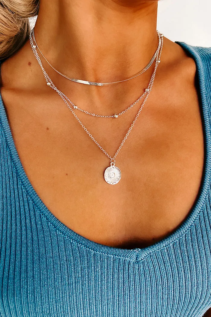 Gleaming Moments Layered Necklace (Silver)