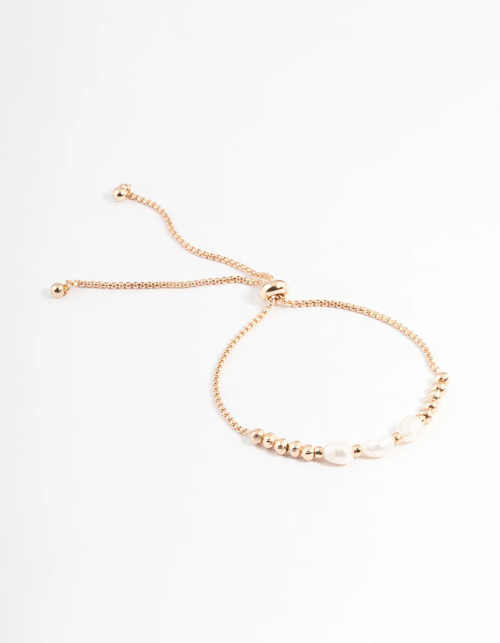 Gold Freshwater Pearl Triple Pearl Bracelet