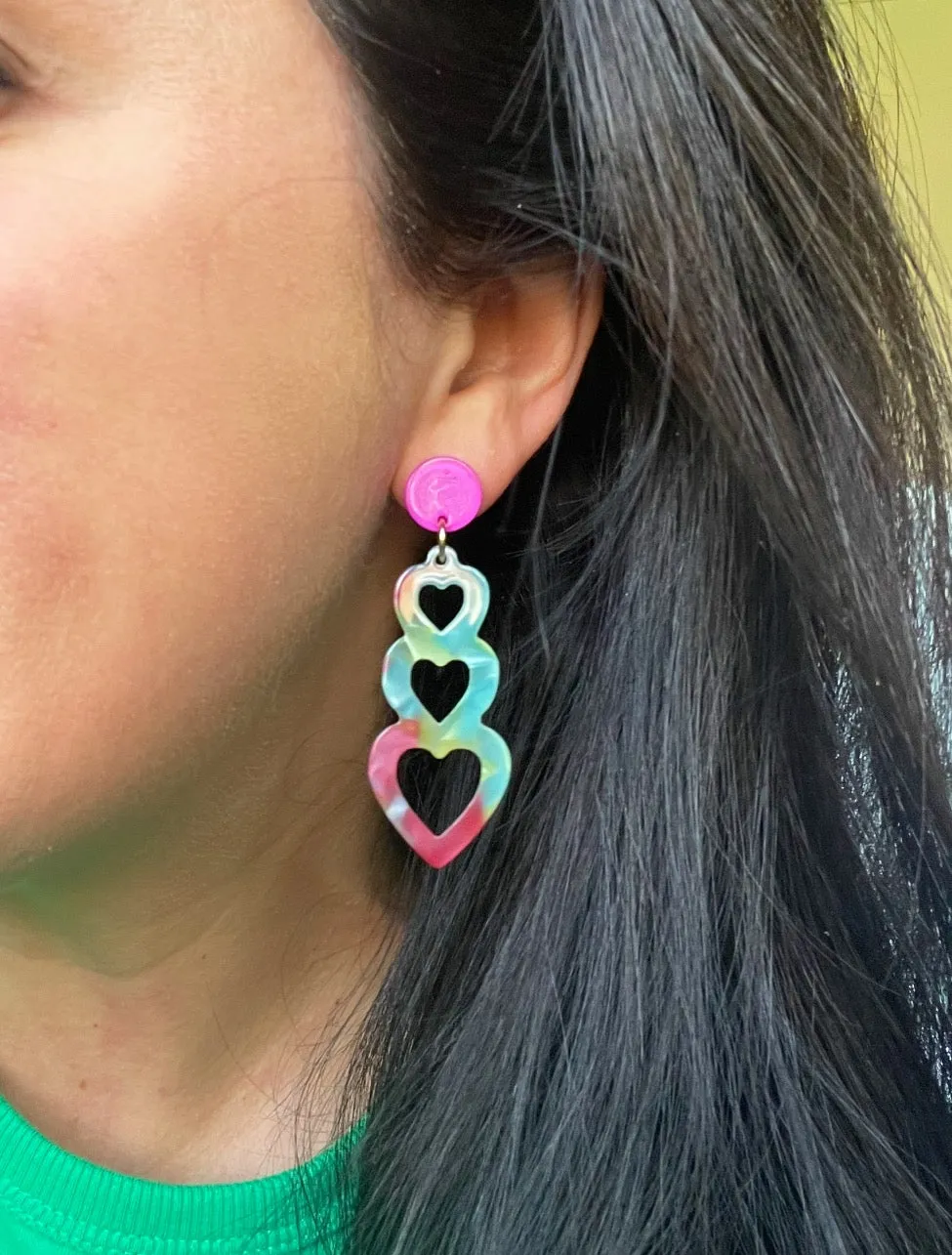 Heart of Summer Acrylic Earrings