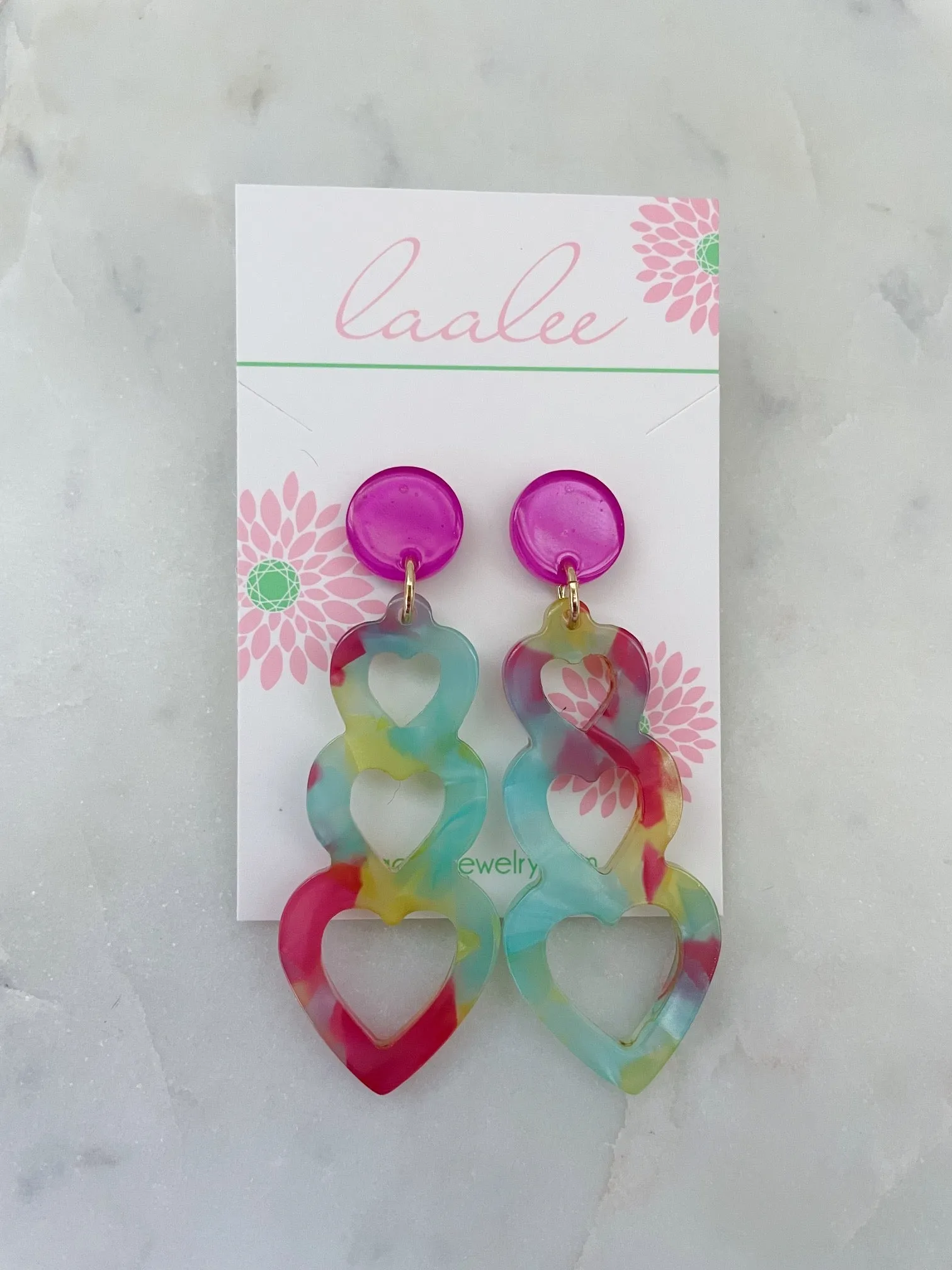 Heart of Summer Acrylic Earrings