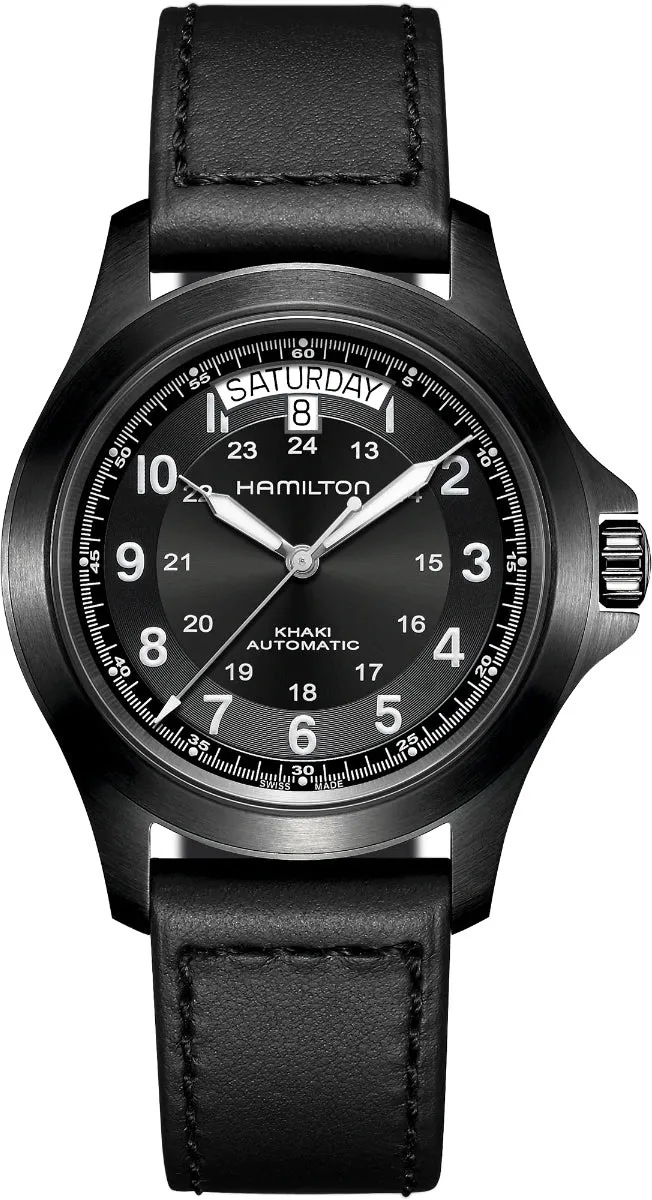 HML Watches Khaki Field King Auto Full Black